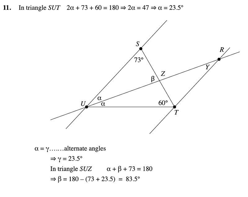 Junior Cert. Maths (Higher) SEC Sample: Paper 2 Q11