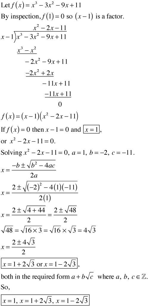 Leaving Cert. Maths (Higher) 2015: Paper 1 Q2