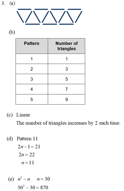 Junior Cert Maths (Ordinary) SEC Sample Q3