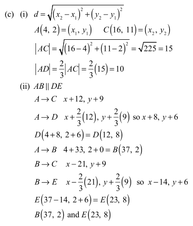 Leaving Certificate Maths (Higher) 2021: Paper 2 Q2