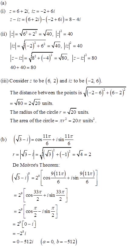 Leaving Certificate Maths (Higher) 2022: Paper 1 Q3