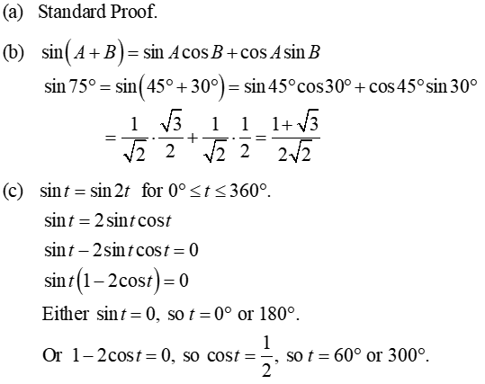 Leaving Certificate Maths (Higher) 2023: Paper 2 Q2