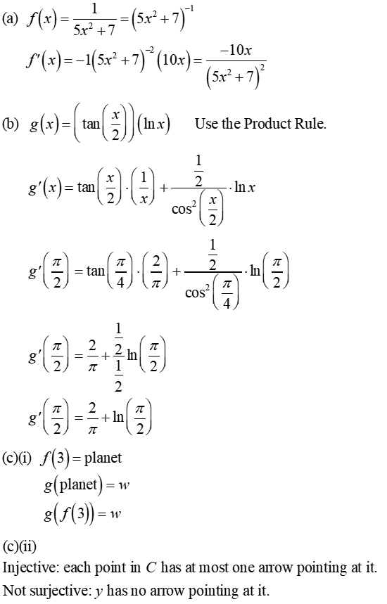 Leaving Certificate Maths (Higher) 2023: Paper 1 Q5