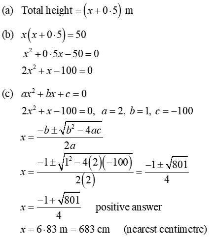 Junior Cycle Maths (Higher) 2023: Q13